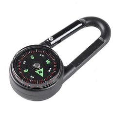 Multifunctional Mini Compass Thermometer Carabiner