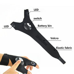 Magic Strap Finger Flashlight Glove
